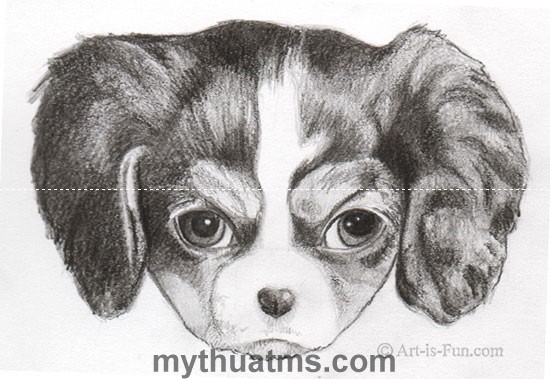 Hãy xem hình vẽ con chó con bằng bút chì tuyệt đẹp này, để bạn có thêm niềm đam mê và cảm hứng cho nghệ thuật của mình.